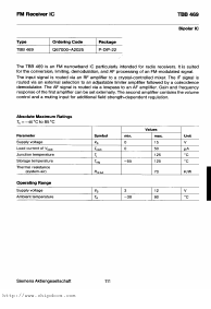 TBB469 Datasheet PDF Infineon Technologies