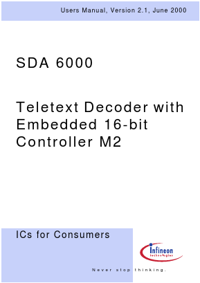 SDA6000 Datasheet PDF Infineon Technologies