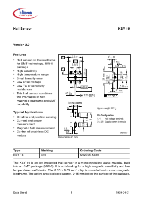 KSY16 Datasheet PDF Infineon Technologies