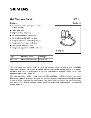 HKZ121 Datasheet PDF Infineon Technologies