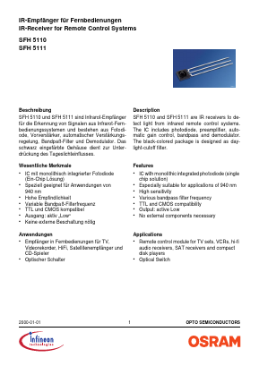 SFH5110-33 Datasheet PDF Infineon Technologies
