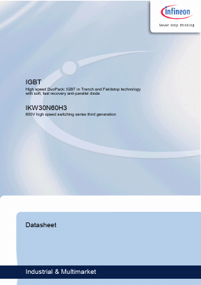 IKW30N60H3 Datasheet PDF Infineon Technologies