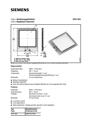 SFH522 Datasheet PDF Infineon Technologies