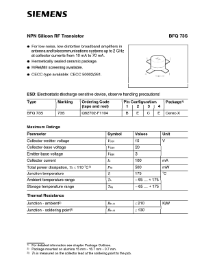 BFQ73S Datasheet PDF Infineon Technologies