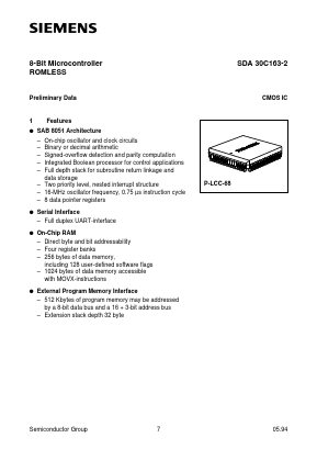 SDA30C163-2 Datasheet PDF Infineon Technologies