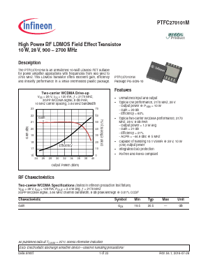 PTFC270101M Datasheet PDF Infineon Technologies