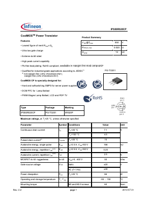5R520P Datasheet PDF Infineon Technologies