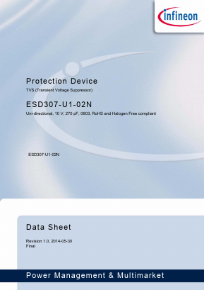 ESD307-U1-02N Datasheet PDF Infineon Technologies