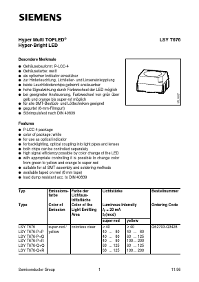 LSYT676-Q-Q Datasheet PDF Infineon Technologies