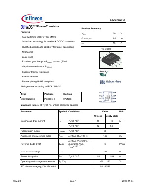 072N3S Datasheet PDF Infineon Technologies