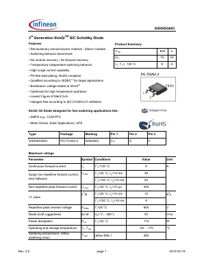 IDD09SG60C Datasheet PDF Infineon Technologies