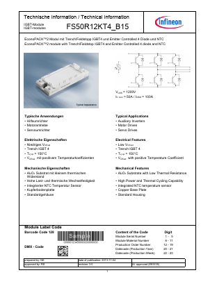 FS50R12KT4_B15 Datasheet PDF Infineon Technologies