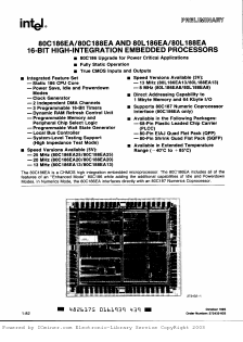 80C186EA25 Datasheet PDF Intel