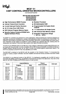 N8051AH Datasheet PDF Intel