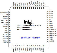 LXT971ALC Datasheet PDF Intel