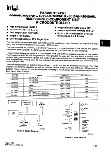 8050AH Datasheet PDF Intel
