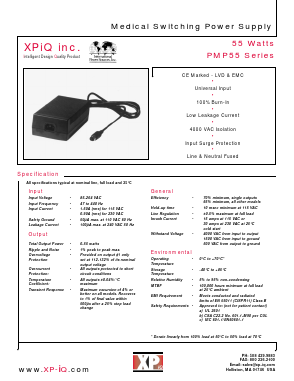 PMP55 Datasheet PDF International Power DC Power Supplies