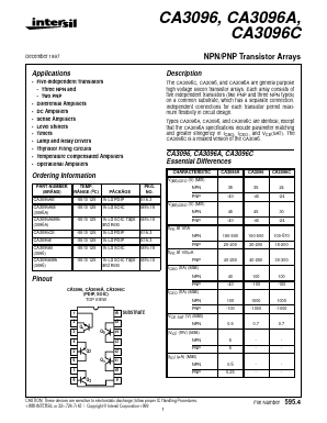 CA3096AM96 Datasheet PDF Intersil