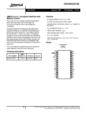 CD74HC22106 Datasheet PDF Intersil