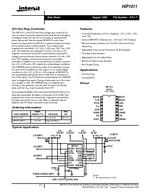 HIP1011 Datasheet PDF Intersil