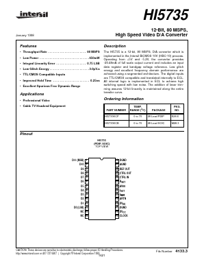 HI5735 Datasheet PDF Intersil