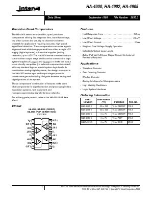 HA-4905 Datasheet PDF Intersil