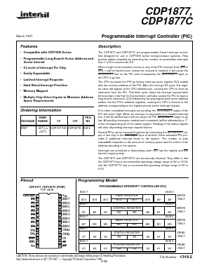 CDP1877E Datasheet PDF Intersil