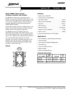 HA5024 Datasheet PDF Intersil