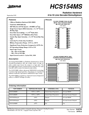 HCS154KMSR Datasheet PDF Intersil