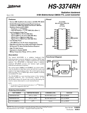 HS-3374RH Datasheet PDF Intersil