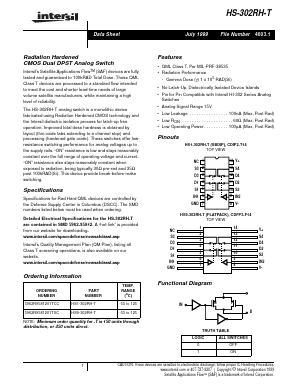 HS-302RH-T Datasheet PDF Intersil