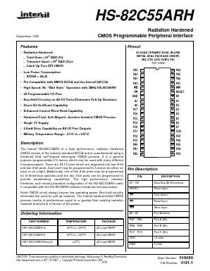 HS-82C55ARH Datasheet PDF Intersil