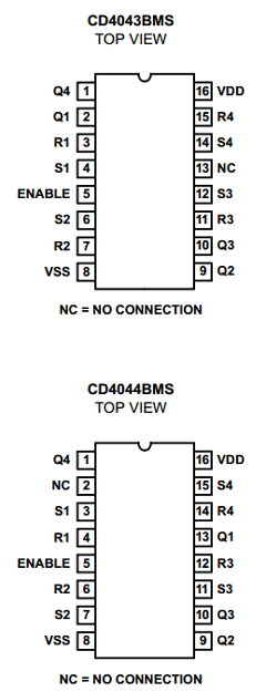 CD4043BMSH Datasheet PDF Intersil
