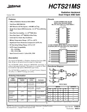 HCTS21MS Datasheet PDF Intersil