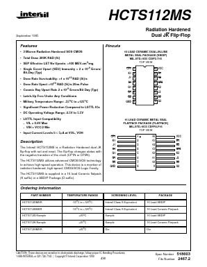 HCTS112KMSR Datasheet PDF Intersil