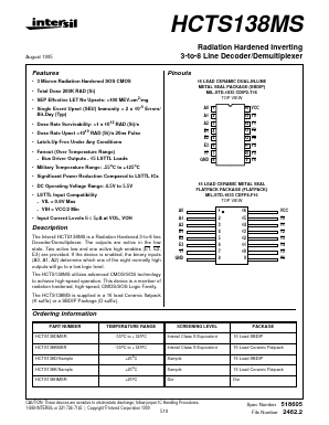 HCTS138K Datasheet PDF Intersil
