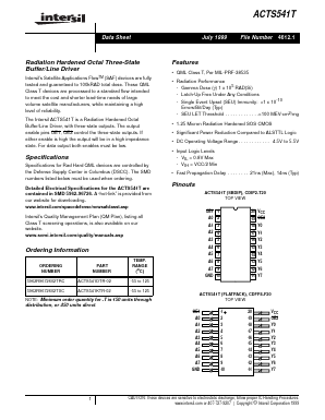 ACTS541KTR-02 Datasheet PDF Intersil