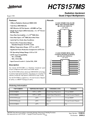 HCTS157HMSR Datasheet PDF Intersil