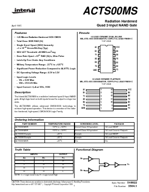 ACTS00D/SAMPLE Datasheet PDF Intersil