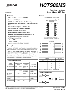HCTS02K/SAMPLE Datasheet PDF Intersil