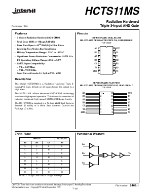 HCTS11MS Datasheet PDF Intersil