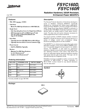 FSYC160D Datasheet PDF Intersil