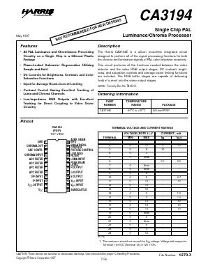 CA3194 Datasheet PDF Intersil