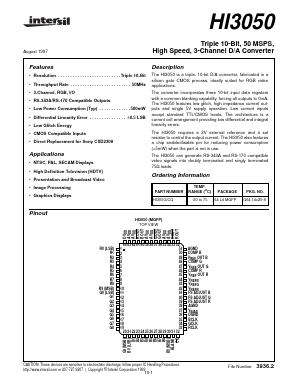 HI3050 Datasheet PDF Intersil