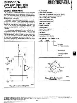 ICH8500 Datasheet PDF Intersil