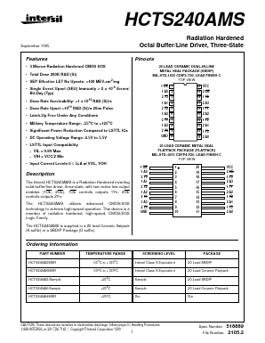 HCTS240AD Datasheet PDF Intersil