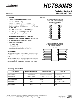 HCTS30K/SAMPLE Datasheet PDF Intersil