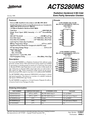 5962F9672001VCC Datasheet PDF Intersil