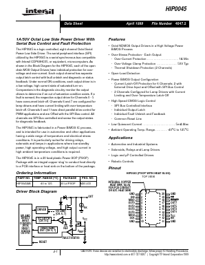 HIP0045 Datasheet PDF Intersil