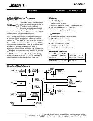 HFA3524IA Datasheet PDF Intersil